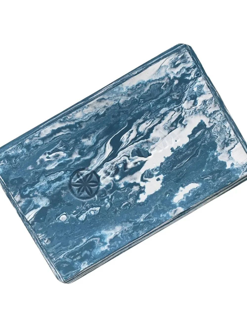 Gaiam Blue & White Marble Designed 100% Foam Yoga Balancing Block